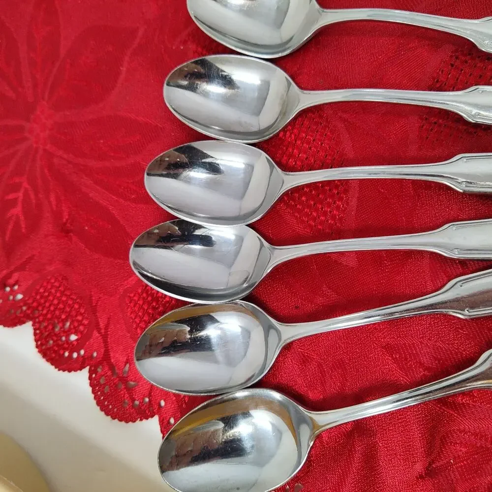 14X Tsp Colonial Shell Stainless Teaspoons Korea